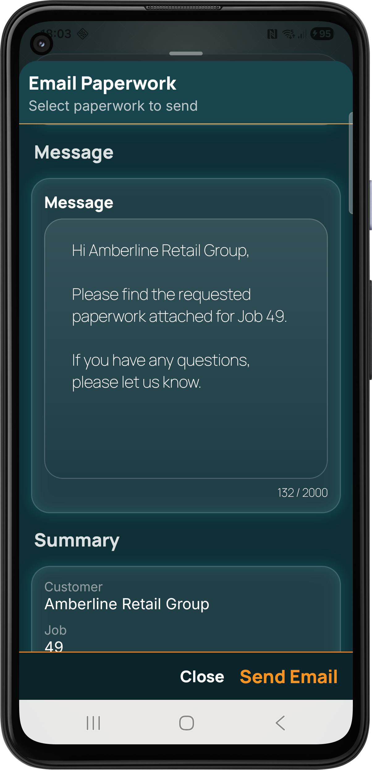 Email paperwork step three