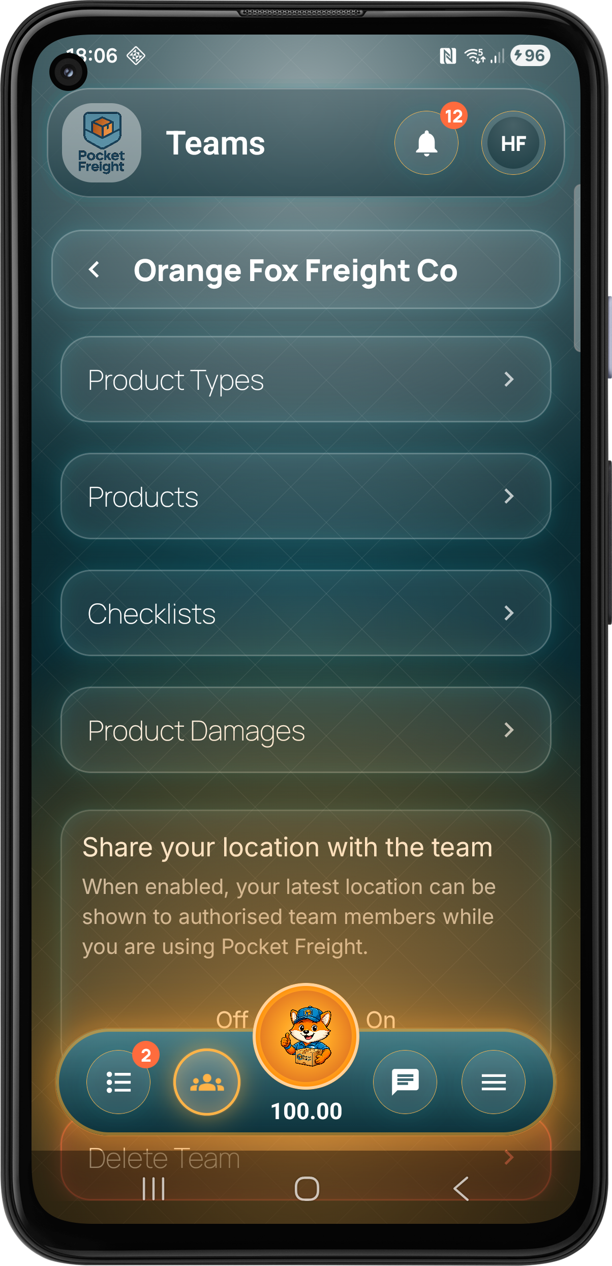 Pocket Freight members depots customers and address book setup